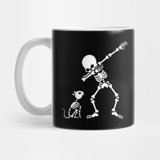 Dab dabbing skeleton Pet Cat Bones Mug